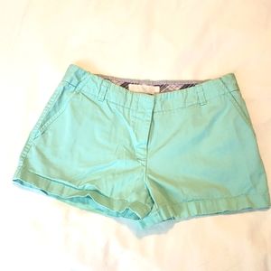 J. Crew Classic Twill Chino Shorts Mint Aqua Size 8